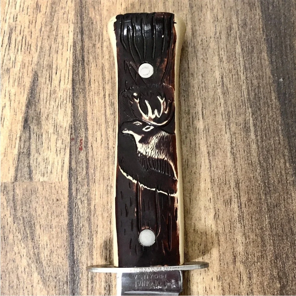 Vintage Colonial Prov USA Hunter Fixed Blade Dagger Hunting Knife